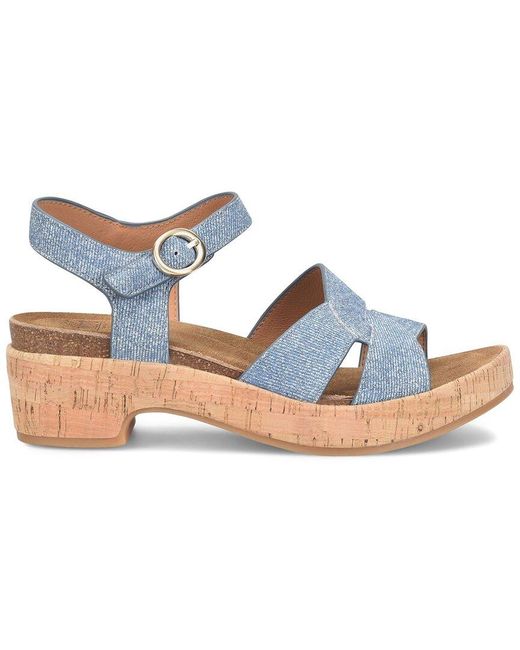 Söfft Blue Capri Leather Sandal