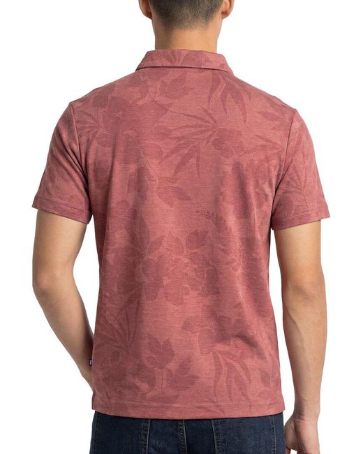Vintage Summer Red Pique Performance Polo Shirt for men