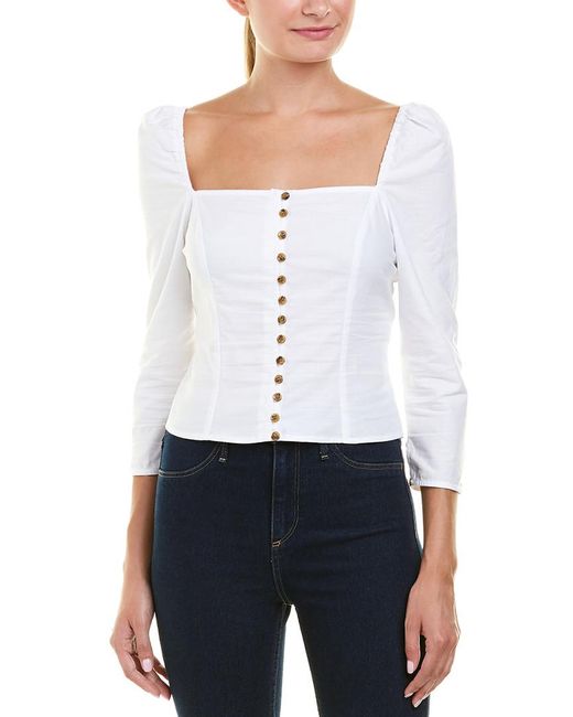 Lucy Paris Riley Blouse in White | Lyst