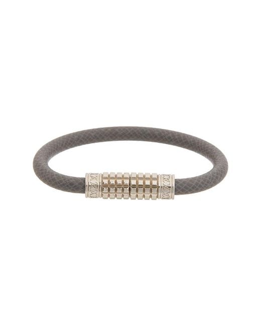 Louis Vuitton Grey Taiga Leather Digit Bracelet in Metallic
