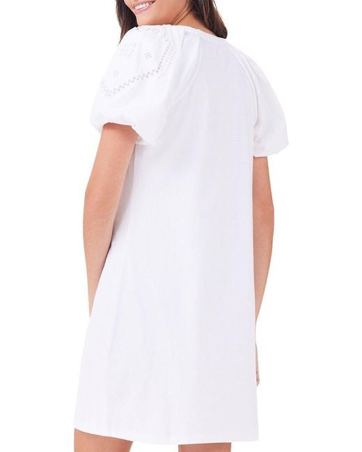 NIC+ZOE White Statement Sleeve T-Shirt Dress