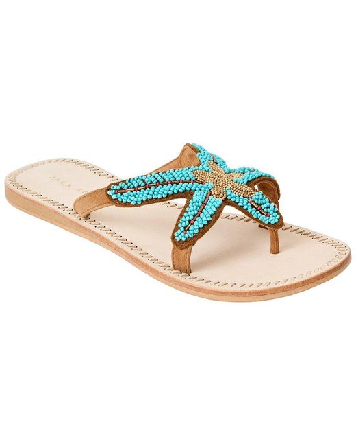 Jack Rogers Blue Starland Suede Sandal