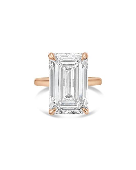 Diana M White Diana M. 18K Rose.00 Ct. Tw. Lab-Grown Diamond Solitaire Ring