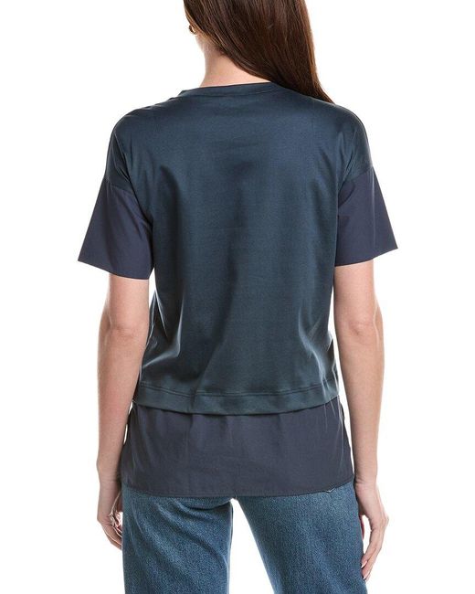 Akris Blue Knit Top