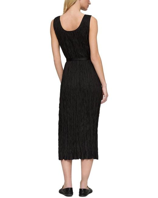 Lafayette 148 New York Black Scoop Neck Sleeveless Dress