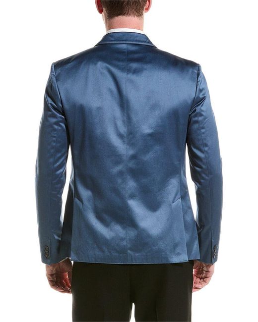 John Varvatos Blue Slim Fit Jacket for men