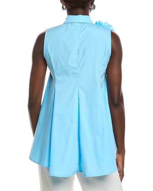 Gracia Blue Flower Shirt