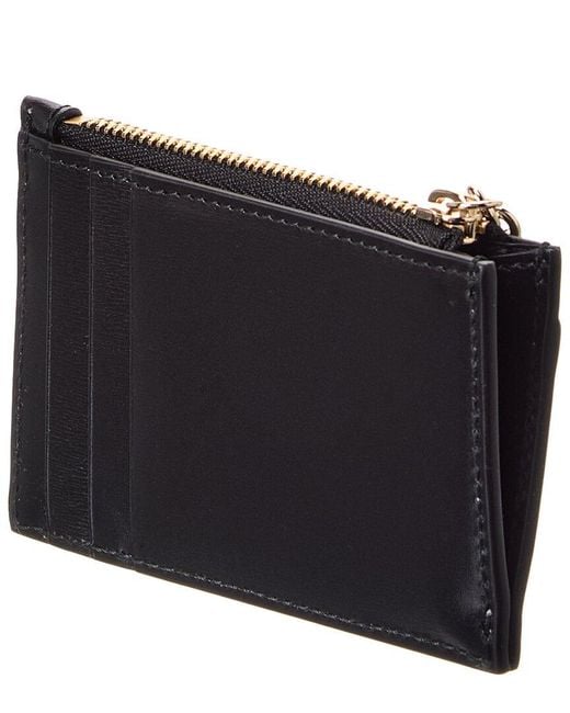 Gucci Black Luce Gg Canvas & Leather Card Case