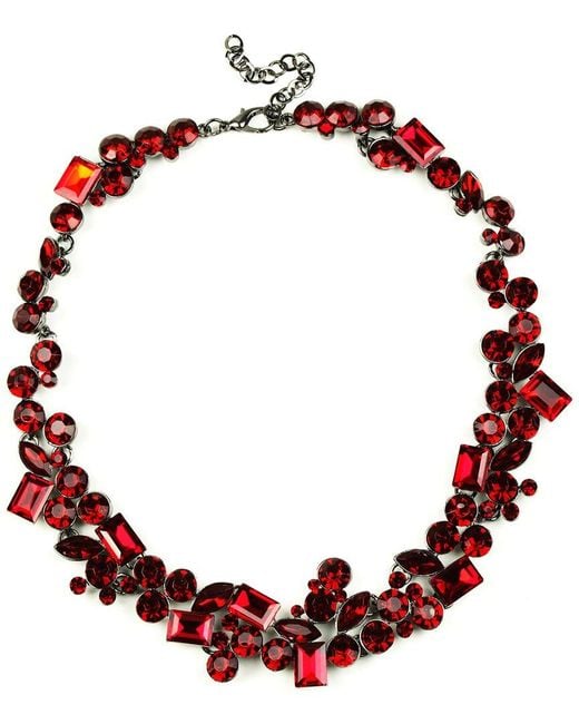 Eye Candy LA The Luxe Collection Crystal Collar Necklace in Red Save
