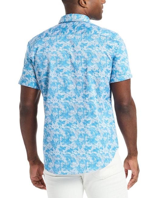 Robert Graham Blue Malham Woven Shirt for men