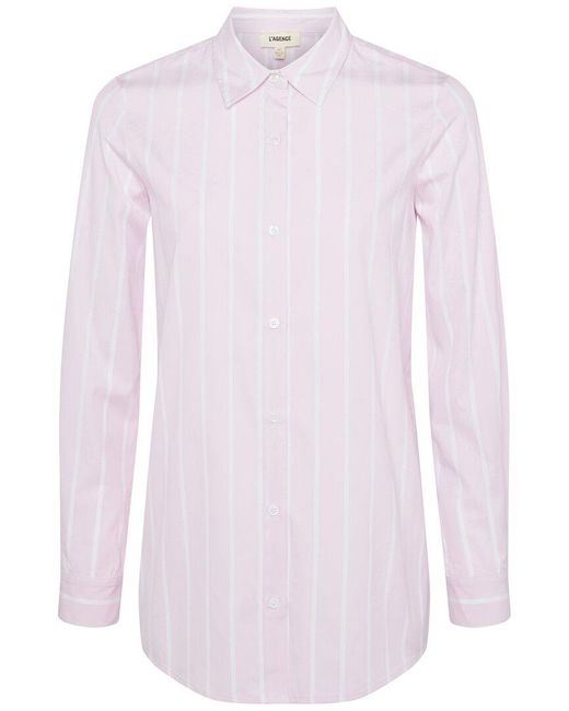 L'Agence Pink Layla Tunic Blouse