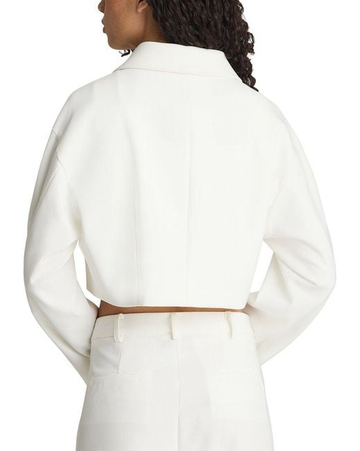 Kenneth Cole White Zip Sleeve Zip-Up Jacket