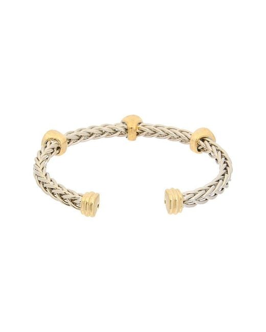 Juvell Metallic 18K Plated Evil Eye Bangle Bracelet