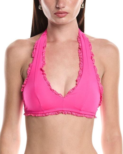 Becca Pink Frills Halter Top