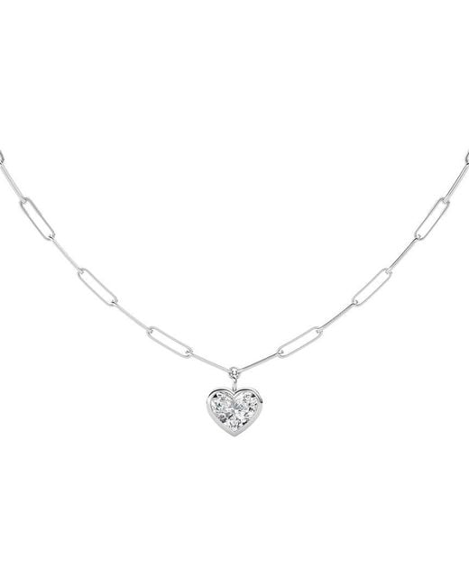 Lab Grown Diamonds Metallic 14K 4.00 Ct. Tw. Lab-Grown Diamond Necklace