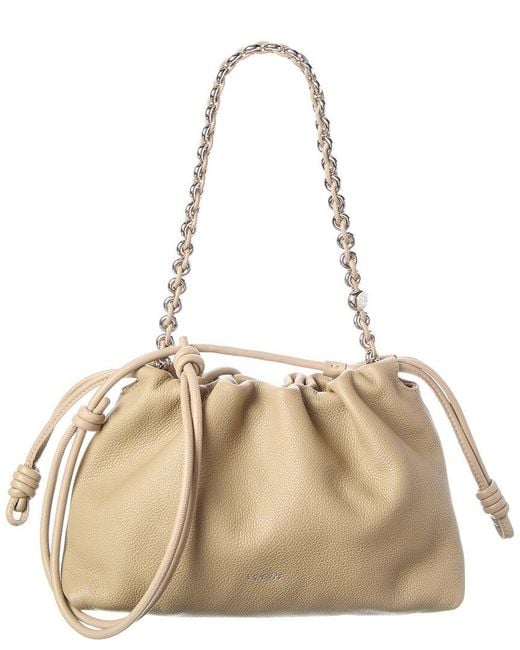 Loewe Natural Flamenco Medium Leather Bucket Bag
