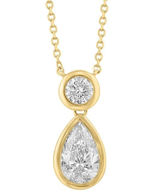 Effy Fine Jewelry Metallic 14K 1.23 Ct. Tw. Lab-Grown Diamond Necklace