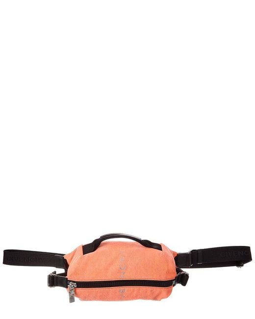 Givenchy Orange G-Zip Denim Bum Bag for men
