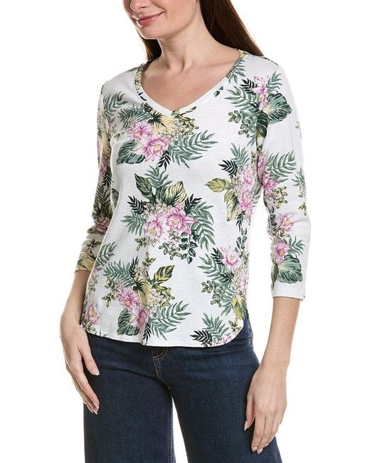 Tommy Bahama White Ashby Isles Petal Of Luxury T-Shirt