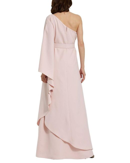 Mac Duggal Pink Crepe Kaftan Dress