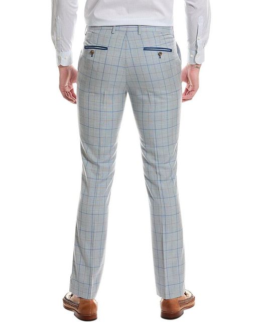 Paisley & Gray Blue Downing Slim Fit Pant for men