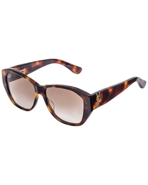 Saint Laurent Brown 56mm Sunglasses