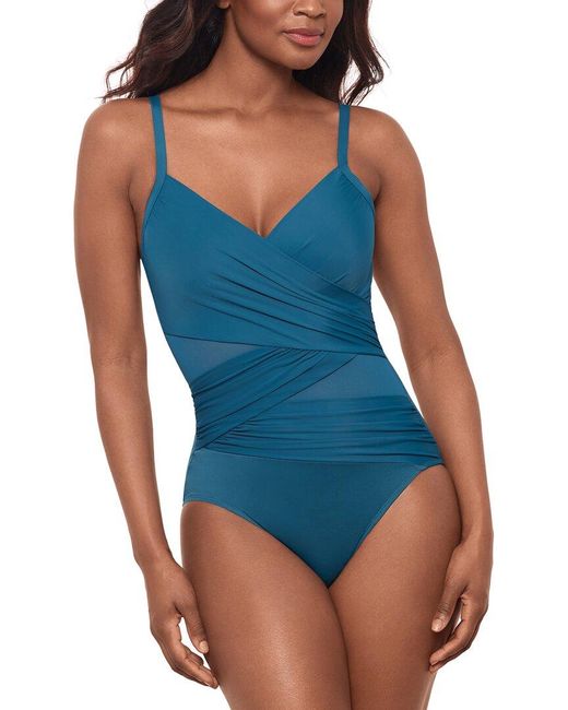 Miraclesuit Blue Network Mystique One-Piece