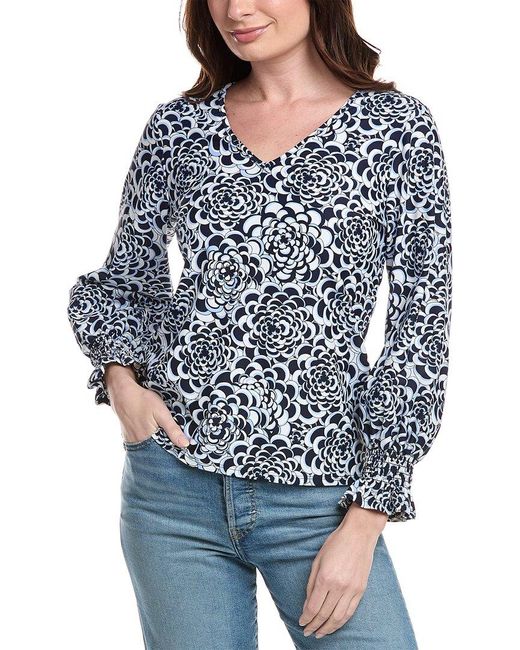 Jude Connally Blue Dava Pullover Top