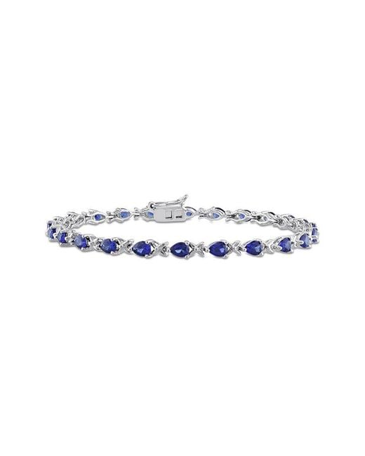 Rina Limor White 5.28 Ct. Tw. Lab-Grown Sapphire Bracelet