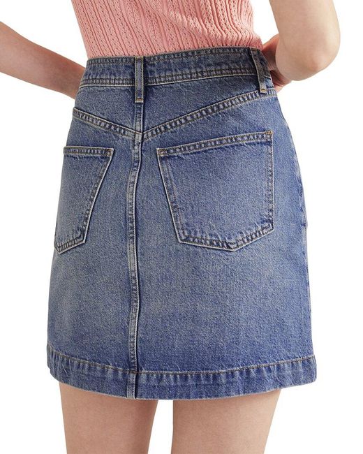 Boden Blue Nell Denim Mini Skirt