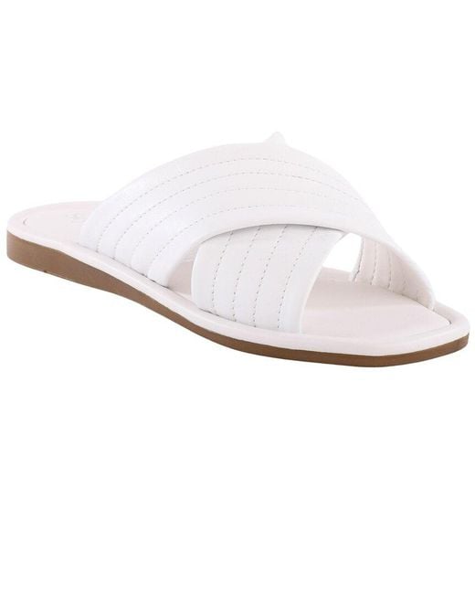 Seychelles White Courage Leather Slide