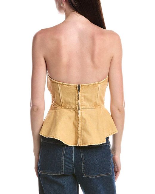 AFRM Blue Merida Princess Peplum Top