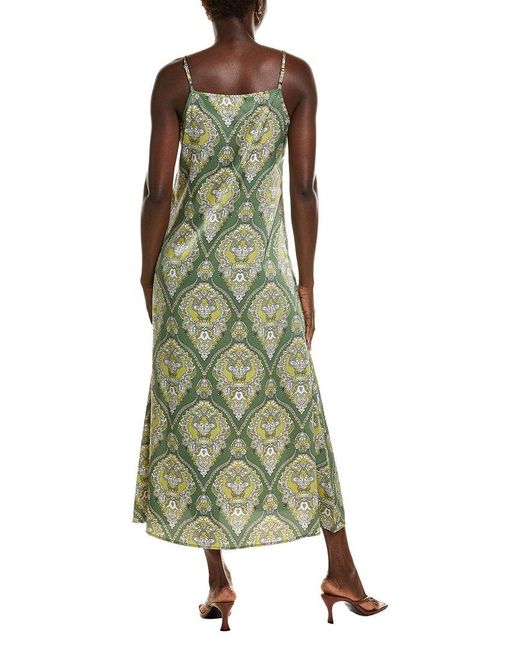 Element Green V-Neck Maxi Dress