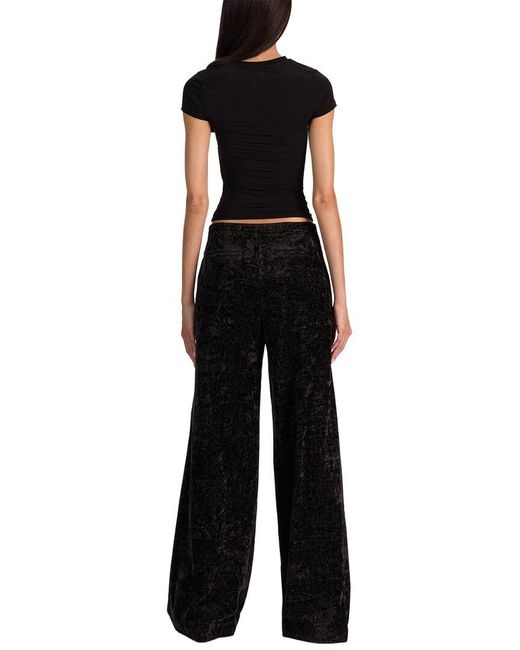 Alice + Olivia Black Conor Clean Waist Trouser