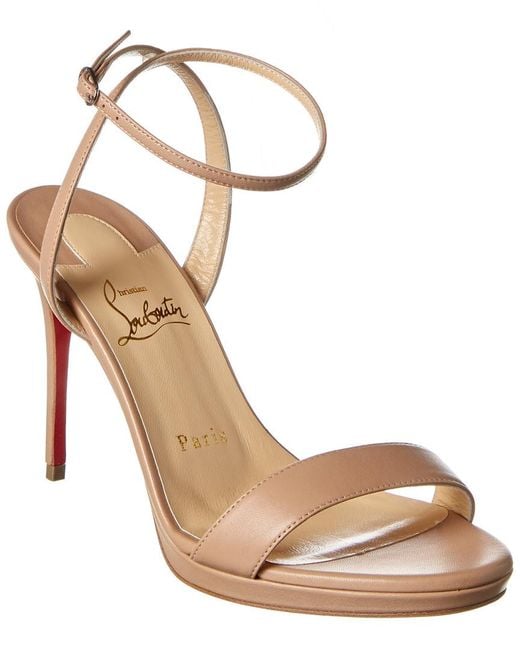 Christian Louboutin Metallic Loubi Queen 100 Leather Sandal