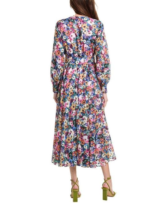 Tahari White The Milena Midi Dress