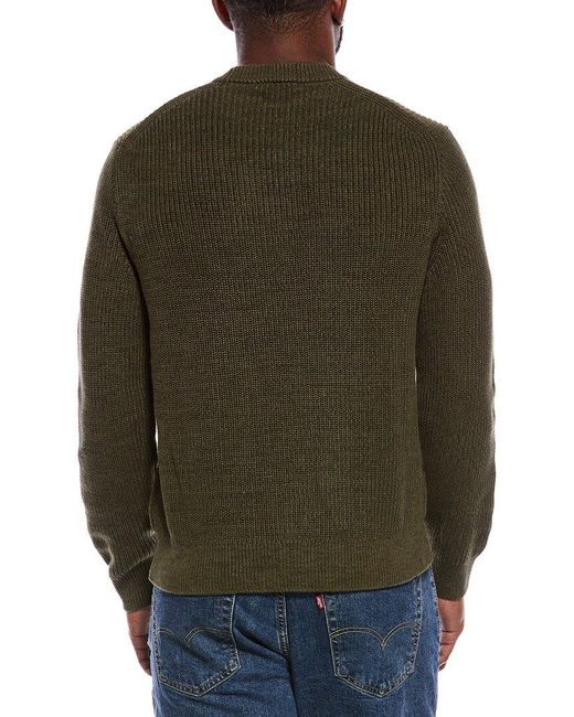 Madewell Green Marled Shaker Stitch Crewneck Sweater for men