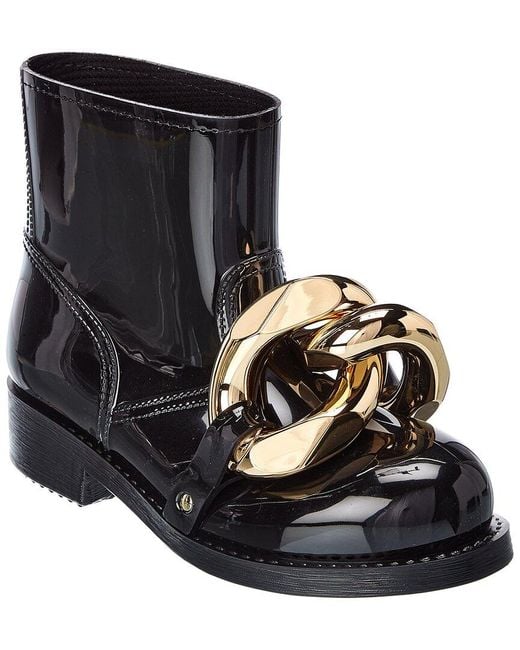 J.W. Anderson Black Chain Rubber Boot