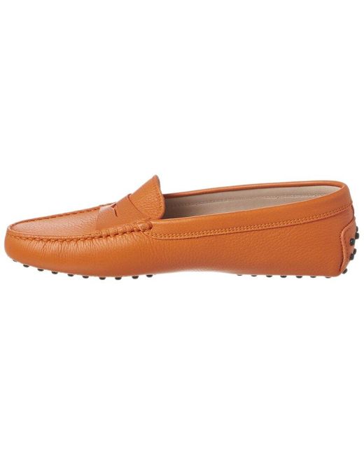 Tod's Brown Gommino Leather Driving Loafer