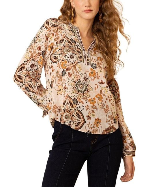 Hale Bob Black Skye Silk Blouse