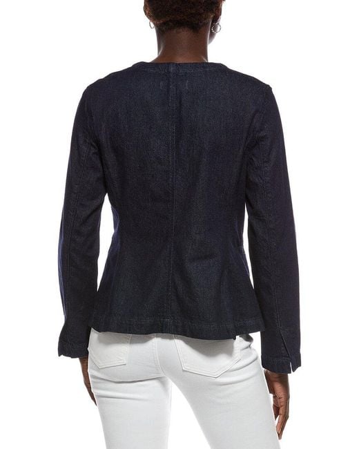 Madewell Blue Collarless Jacket