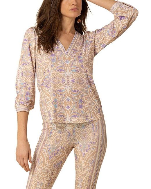 Hale Bob Natural Meredith Blouse