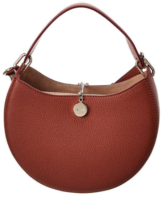 Chloé Red Arlene Small Leather Shoulder Bag