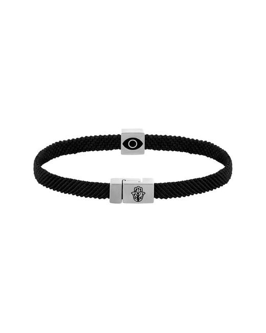 Karma and Luck Black Plated Onyx Magnetic Bracelet