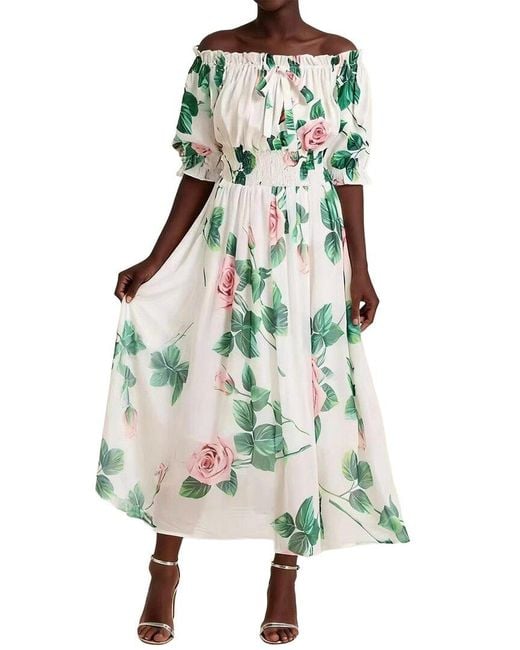 Linda Charm Green Midi Dress