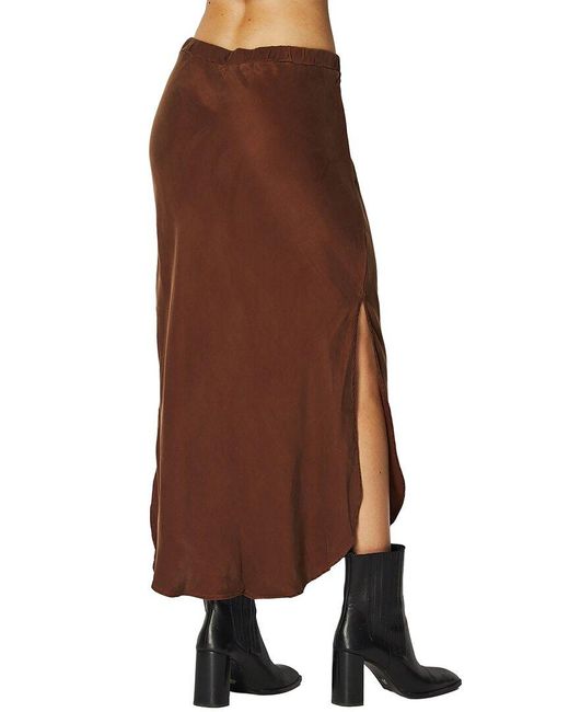 Bella Dahl Brown Bias Maxi Skirt