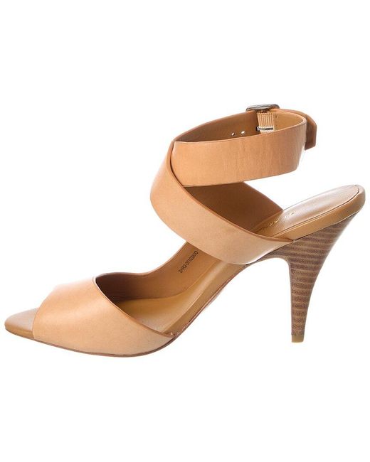 3.1 Phillip Lim Brown Dahlia Asymmetric Leather Sandal