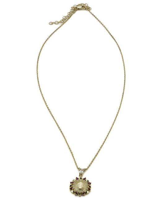 Ebru Jewelry Metallic Protection & Luck Cz Pendant Necklace