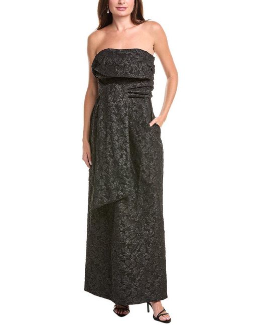 Jonathan Simkhai Black Ariana Draped Gown