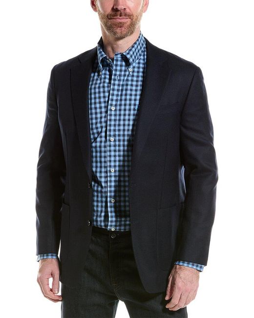 Brooks Brothers Blue Classic Fit Wool Suit Jacket for men